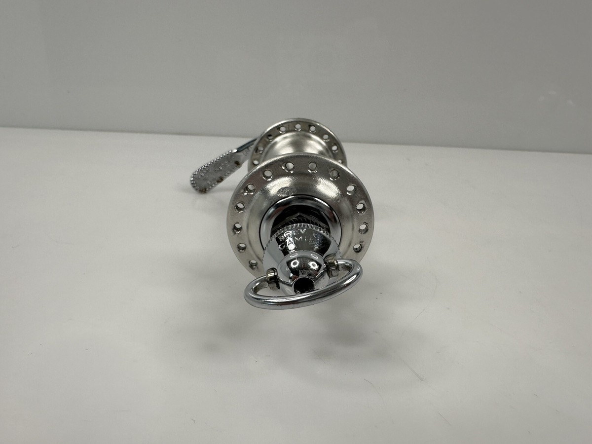 Vintage Campagnolo Nuovo Record Low Flange Hub Set & Skewers