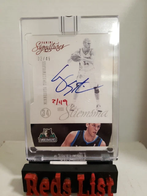 2012-13 Signatures On-Card Auto 2/49 Greg Stiemsma #58 Timeberwolves