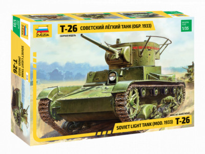 ZVEZDA 3538 1:35 Soviet Light Tank (mod. 1933) T-26 Plastic Model Kit