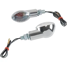 K&S Universal Ultra Small Mini Stalk Chrome Marker Lights w/Clear Lens (25-8356)