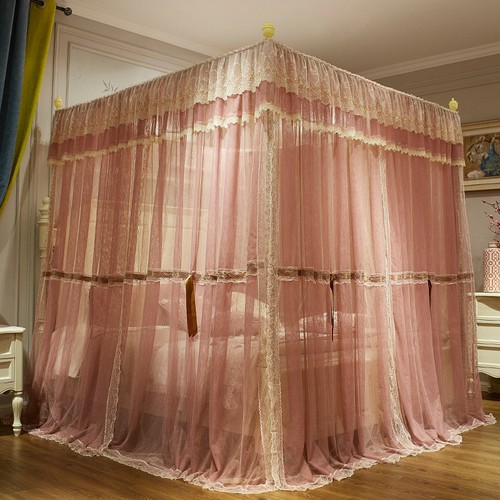 Doppellagig Romantisches Bettnetz Moskitonetz Luxusbett Baldachin Bettvorhang - Bild 16 von 33