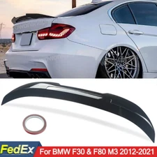 For BMW F30 330i 340i F80 M3 2012-21 Duckbill PSM Style Spoiler Wing Gloss Black