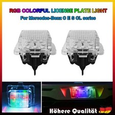 F&uuml;r Mercedes Benz C E S CL S-Series  2stk LED Kennzeichenbeleuchtung  RGB