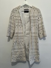 John Richmond White Lasered Fur Coat