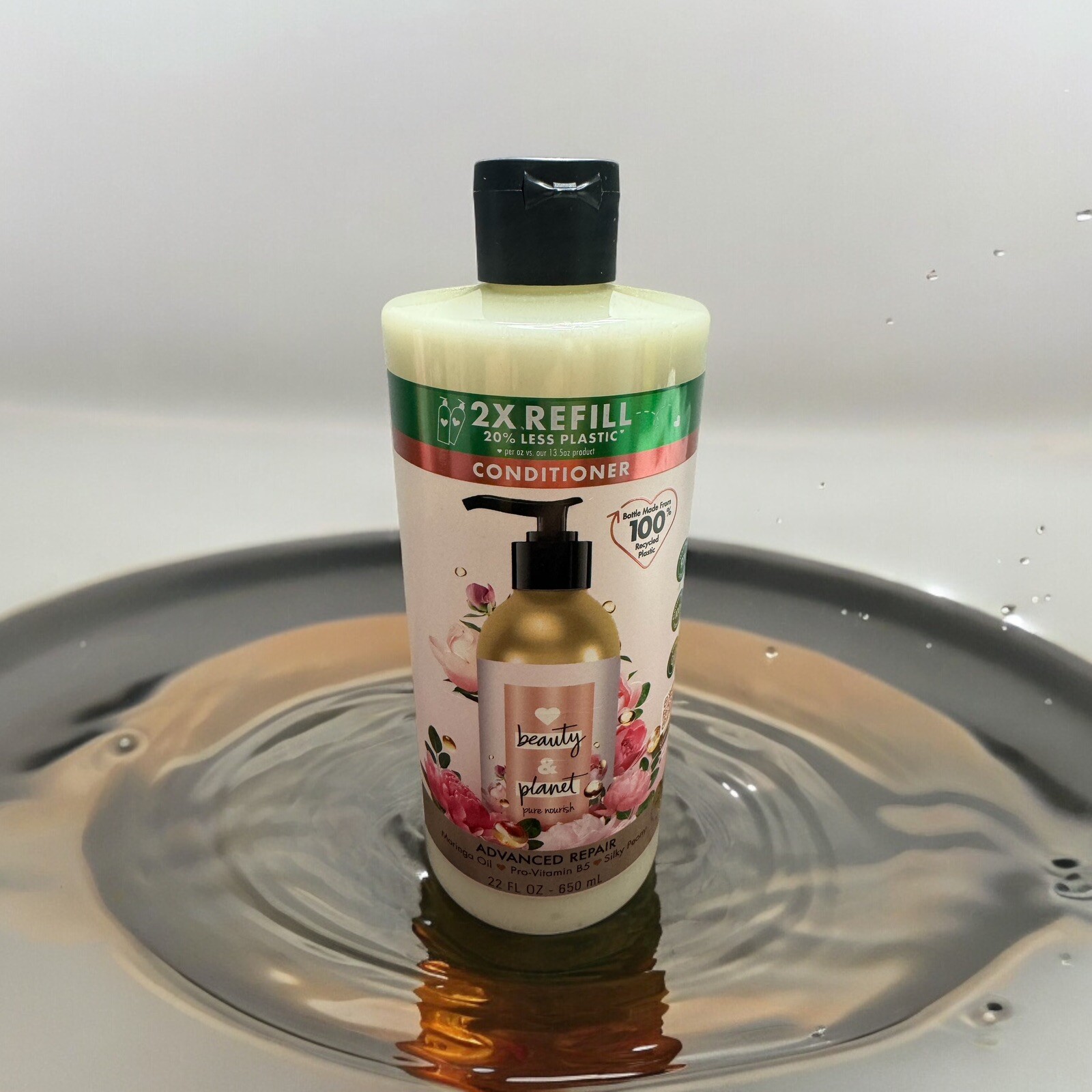 Acondicionador de reparación avanzada Love Beauty and Planet 22 Fl Oz paquete de 1