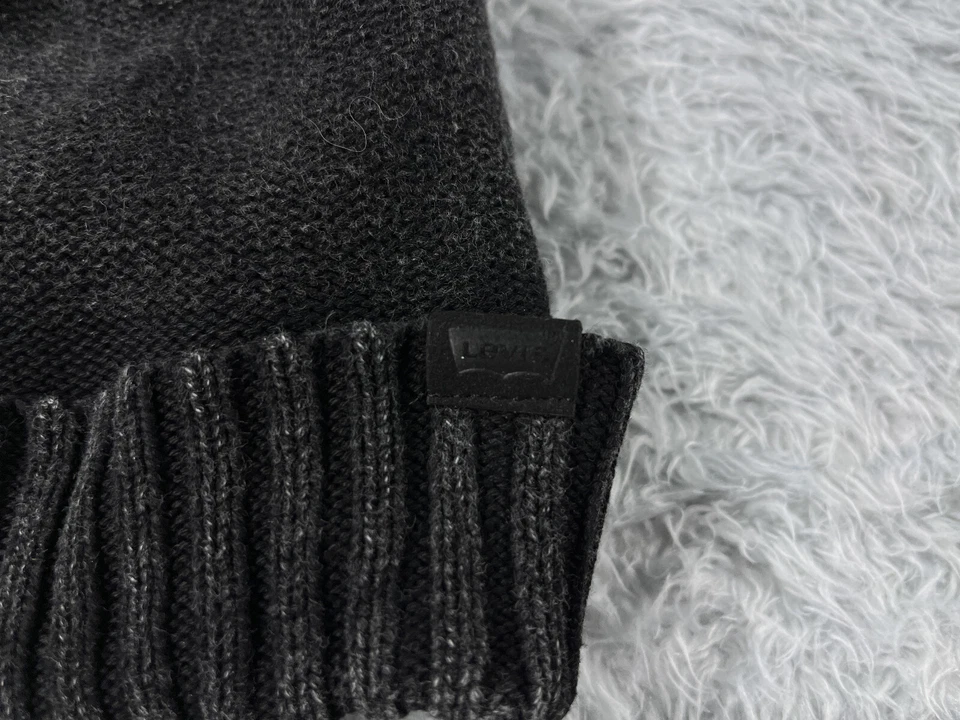 Levi's Beanie Toque Adulto Talla Única Gris Oscuro Tejido Algodón Mezcla de Poli Forrado Esquí Foto 2 de 4