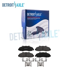 Front Ceramic Brake Pads w/ Hardware Set for Ford F-150 Lincoln Blackwood 5-Lug