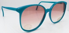 Vintage Tura 641 Blue Round Horn-Rimmed Sunglasses Canada FRAMES ONLY