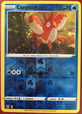 POKEMON CORPHISH 038/163 S&S BATTLE STYLES COMMON REVERSE HOLO NEAR MINT