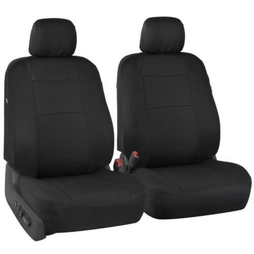 Black Seat Covers & All Weather Mats for Car Auto SUV Cloth 60/40 Split Bench - Bild 4 von 8