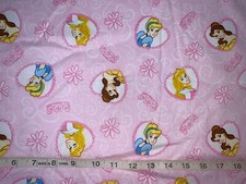 NEW Disney Princess Cinderella Belle Pink 100 Cotton Fabric Sold by 1/2 Yard
