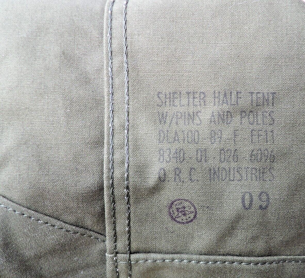 1980S USGI OD GREEN MILITARY SHELTER HALF PUP TENT CANVAS WITH