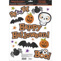 Amscan Glitter Family Friendly Halloween Vinyl Clings 15/pkg on sale Amscan Glitter Family Friendly Halloween Vinyl Clings 15/pkg on sale
