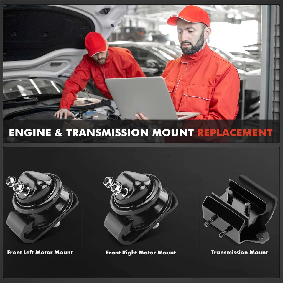 3x Montaje de motor y montaje de transmisión para Nissan Frontier 00-04 INFINITI QX4 RWD Foto 2 de 4