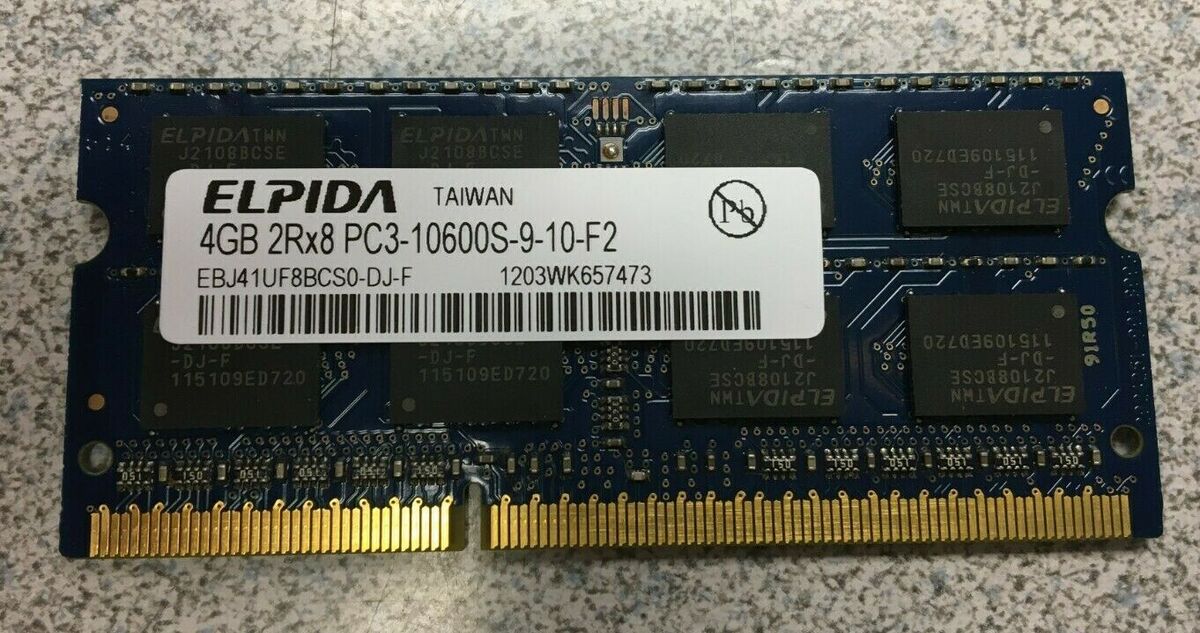 ELPIDA 4GB 2RX8 PC3-10600S-9-10-F2 EBJ41UF8BCS0-DJ-F - ship ELPIDA 4GB 2RX8 PC3-10600S-9-10-F2 EBJ41UF8BCS0-DJ-F - ship