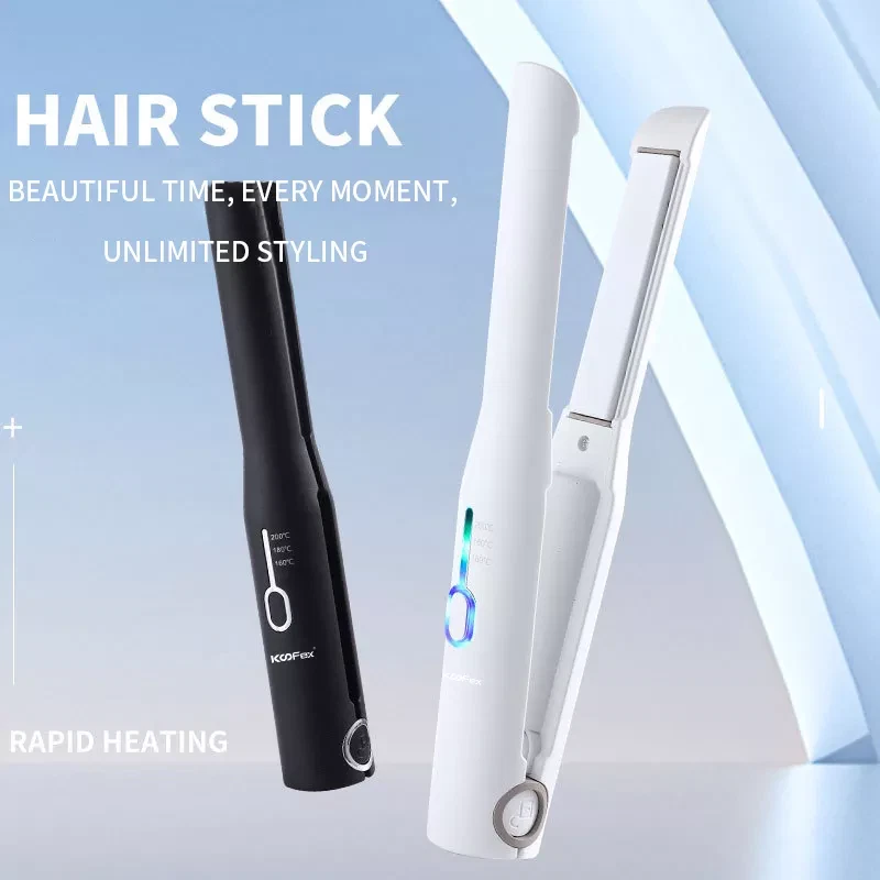 Cordless Flat Iron Travel Portable Fast Heating USB 2 In 1 Wireless Straightener - Image 4 of 4