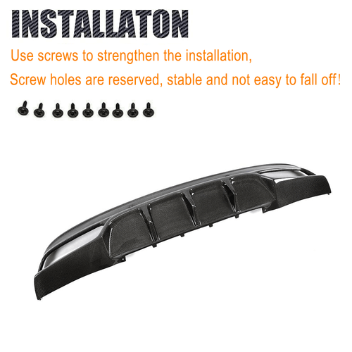 Difusor de carbono parachoques difusor trasero para Mercedes W205 C300 C43 C63AMG 15-19 - Imagen 9 de 12