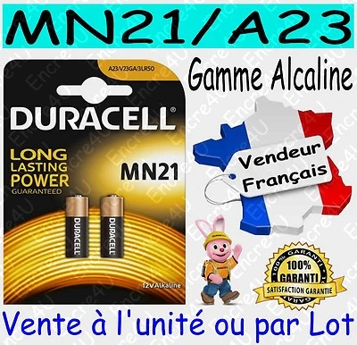 Piles LR23A MN21 A23 DURACELL Vente aussi CR2032 CR2025 CR2016 CR2430 CR2450 ...