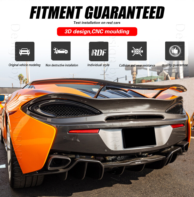 REAL Carbon Fiber Hatch Rear Trunk Spoiler Wing Lid For McLaren 540C/570S 15-19