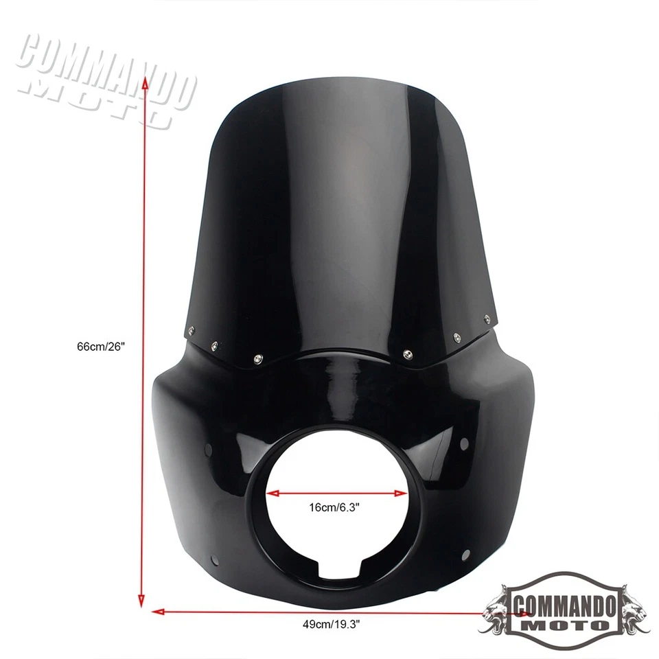 Headlight Fairing & 15" Windshield For Harley Street Bob FXBB FXBBS FXLR 2018-24 - Image 4 of 4