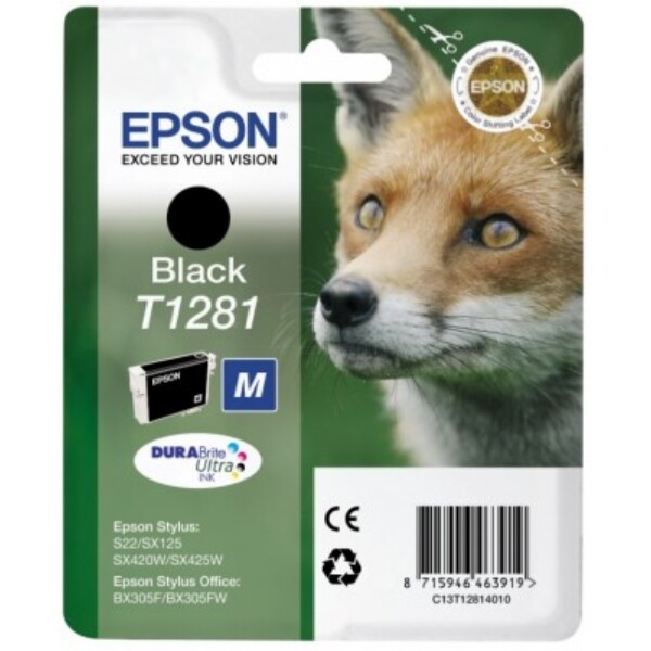 Epson C13T12814012 T1281 Tintenpatrone Schwarz, 170 Seiten 5.9Ml FüR Epson S-image