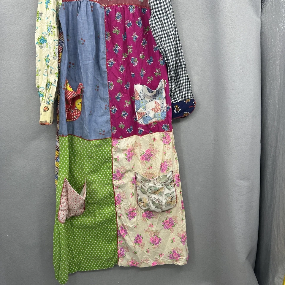 Vestido Vintage Para Mujer M/L Bolsillos Retazos Floral Boho Festival Cottagecore Foto 2 de 4