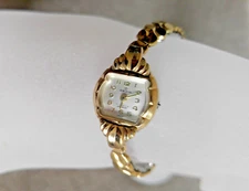 Vintage ORVIN Gold Filled Swiss Watch 21 Jewels Manual Stretch Twist Chain Band