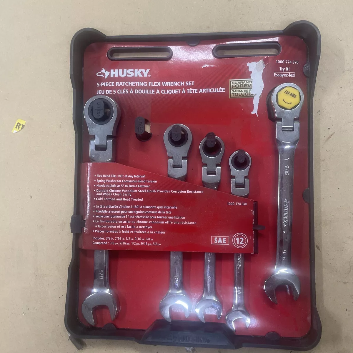 Husky flex head ratchet wrench set outlet
