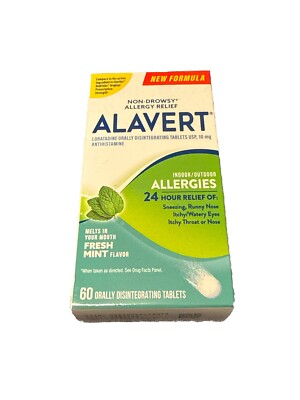 NEW Alavert Allergy Relief Indoor/Outdoor 24HR (60 Tablets) Exp 02/2027