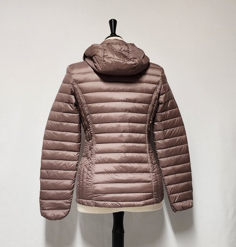 32 DEGREES Packable Hooded Down Puffer Coat, Size Small Taupe - Picture 3 of 8