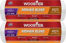 Wooster Genuine 9" Mohair Blend 1/4" Nap Roller Cover 2-Pack, R207-9-2PK