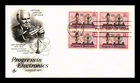DR JIM STAMPS US COVER PROGRESS IN ELECTRONICS AIR MAIL FDC BLOCK OF 4 ARTCRAFT