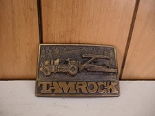 VINTAGE 1981 BERGAMOT BRASS WORKS LOGGING LUMBERJACK BELT BUCKLE TAMROCK