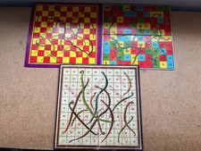 3 x VINTAGE SNAKES & LADDERS GAME BOARDS - FREE UK POSTAGE!!