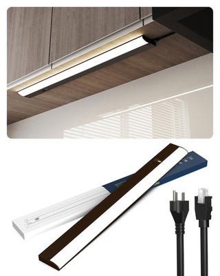 TheDeco 16 Inch LED Under Cabinet Light, Plug in Kitchen Lighting, 3CCT Selec...