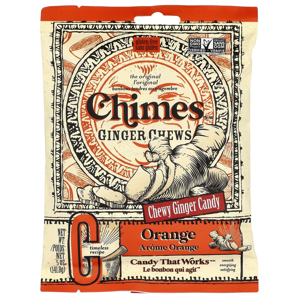 Ginger Chews, Orange, 5 oz (141.8 g)