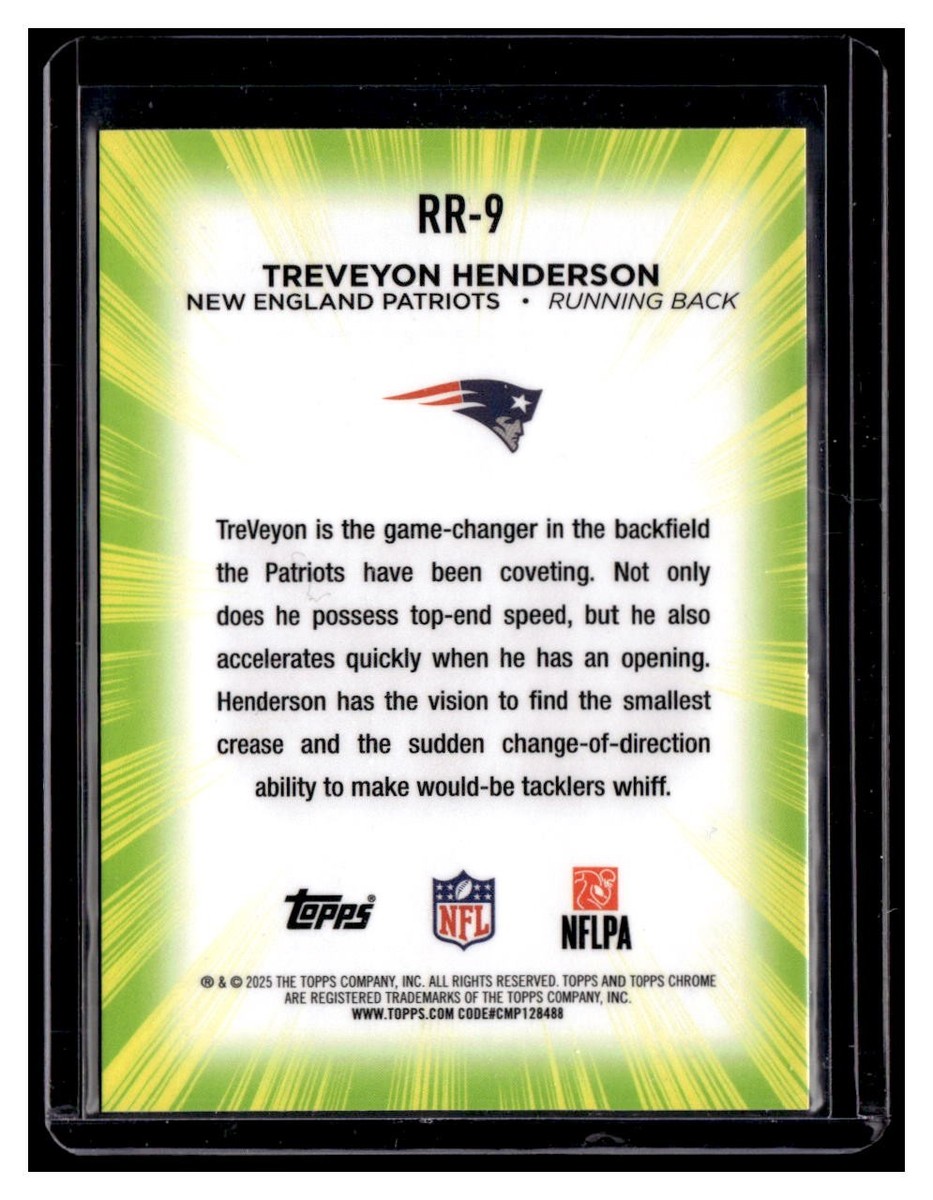 2025 Topps Chrome Radiating Rookies #RR9 TreVeyon Henderson ROOKIE