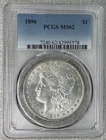 1896 MORGAN DOLLAR PCGS MS62 90%SILVER - FREE SHIPPING