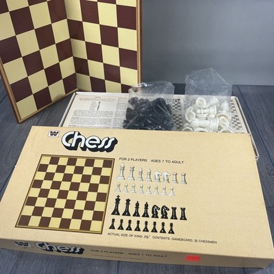 1974 VTG Whitman Chess Plastic Chessmen Pieces 4833 Complete U.S.A.