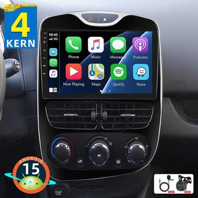 Für Renault Clio 4 2012-2019 Android 15 Autoradio CarPlay GPS SAT NAV SWC 2+64GB