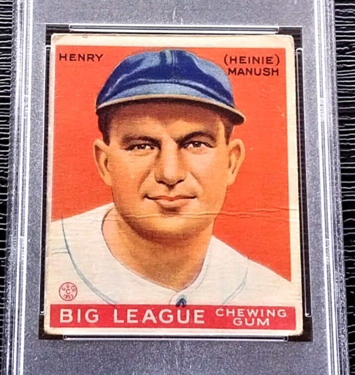Tarjeta de béisbol 1933 Goudey Heinie Manush #187 ****gran tarjeta**** PSA 2 buena Foto 2 de 4