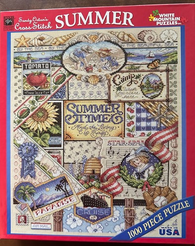 Summer CMP HTF 1000 pz Puzzle Campeggio Scala Paradiso a punto croce 24"x30" - Foto 1 di 6