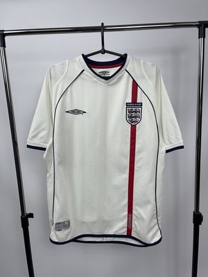 England Football Shirt Size M White Home Kit Umbro 2001 - 2003