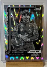 2025 Topps Chrome F1 Charles Leclerc B&W Ray Wave Refractor Driver of the Day