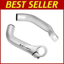 Brushed Silver Bike Handlebar Ends, Lightweight