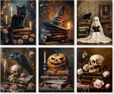 6 Pack Halloween Diamond Art Kits for Adults - 5D Horror Diamond Painting Kits f