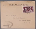 MayfairStamps Great Britain 1937 OHMS London to St. Joseph MI Cover aaz_89237