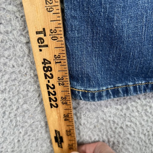Levis 527 Jeans Mens 32x34 Blue Denim Slim Fit Bootcut Casual Western Cowboy - Picture 4 of 10