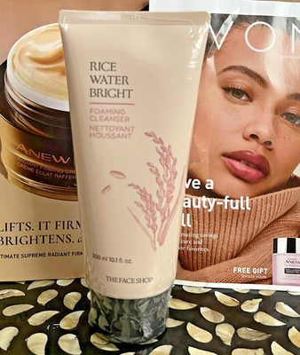 JUMBO The Face Shop Rice Water Bright Gentle Exfoliating Foaming Cleanser 10 OZ!
