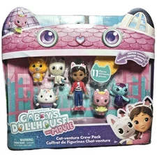New Gabby's Dollhouse The Movie Cat Venture Crew Pack 11 Pieces DreamWorks  Toy